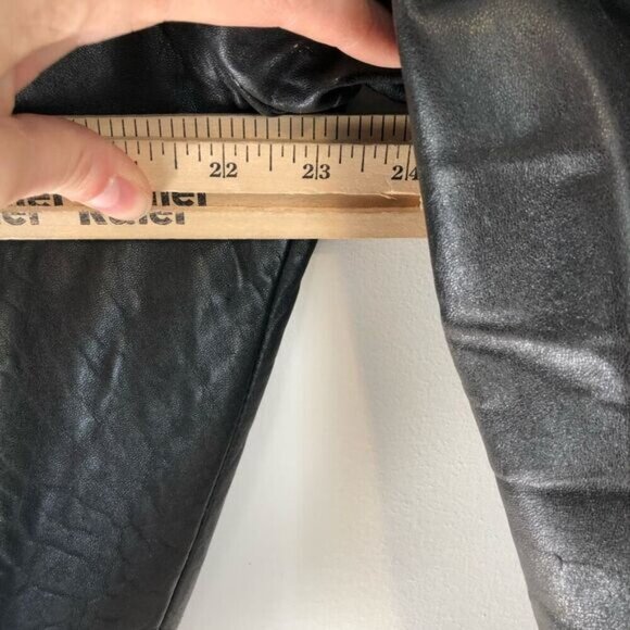 Destroyed Vintage 80s Pierre Cardin Men's Size 42 Leather Bomber Jacket Grunge - Picture 8 of 16